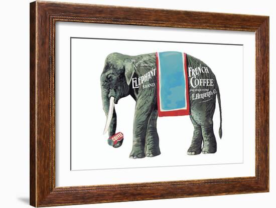 Elephant Brand French Coffee-null-Framed Art Print