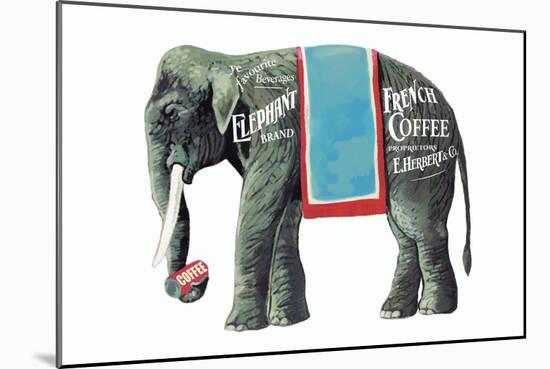 Elephant Brand French Coffee-null-Mounted Art Print