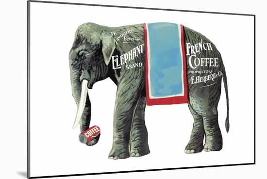 Elephant Brand French Coffee-null-Mounted Art Print