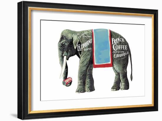 Elephant Brand French Coffee-null-Framed Art Print