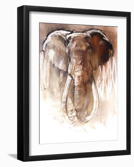 Elephant Bull-Mark Adlington-Framed Giclee Print