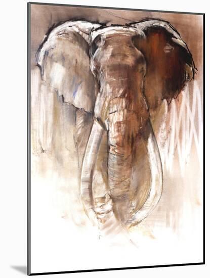 Elephant Bull-Mark Adlington-Mounted Giclee Print