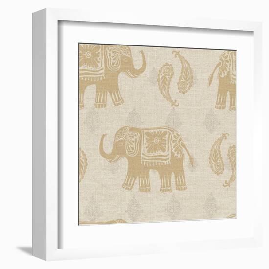 Elephant Caravan Patterns I-Daphne Brissonnet-Framed Art Print