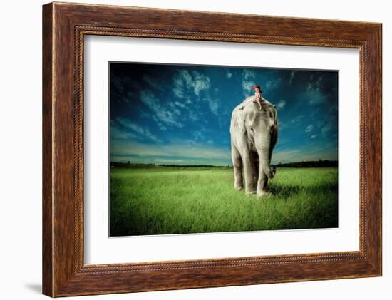 Elephant Carry Me-Jeff Madison-Framed Art Print