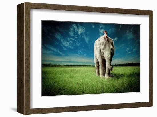 Elephant Carry Me-Jeff Madison-Framed Art Print