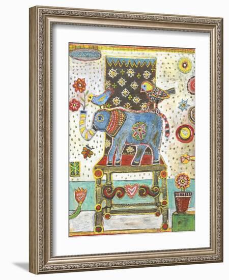 Elephant Chair-Jill Mayberg-Framed Giclee Print