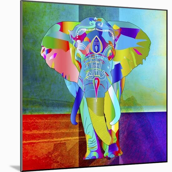 Elephant Color-Ata Alishahi-Mounted Giclee Print