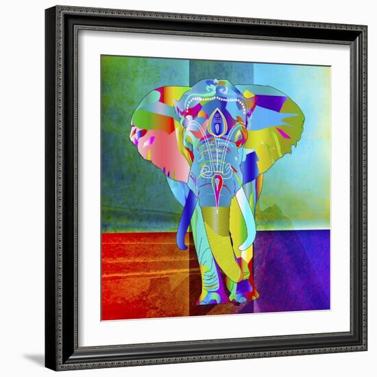 Elephant Color-Ata Alishahi-Framed Giclee Print