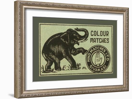 Elephant Colour Matches-null-Framed Art Print