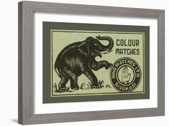 Elephant Colour Matches-null-Framed Art Print