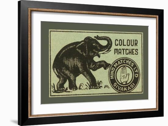 Elephant Colour Matches-null-Framed Art Print