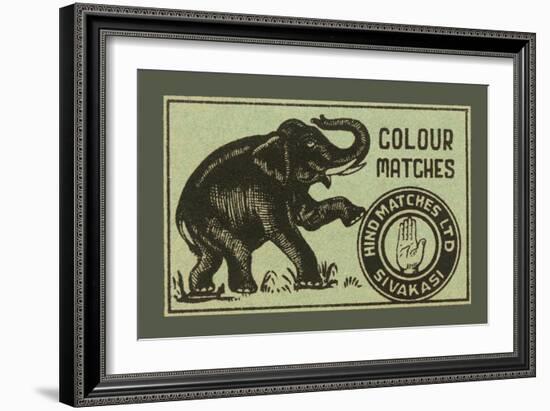 Elephant Colour Matches-null-Framed Art Print