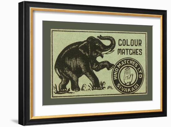 Elephant Colour Matches-null-Framed Art Print