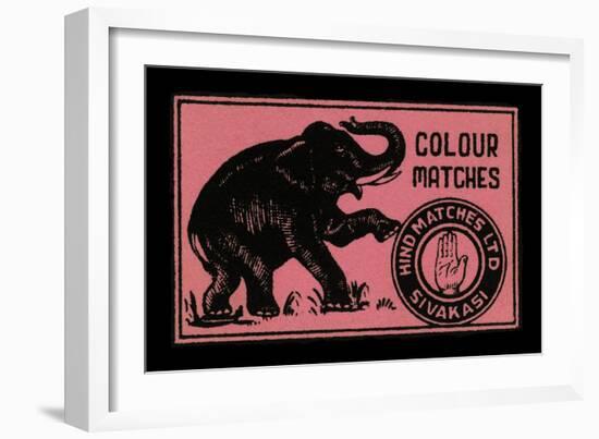 Elephant Colour Matches-null-Framed Art Print