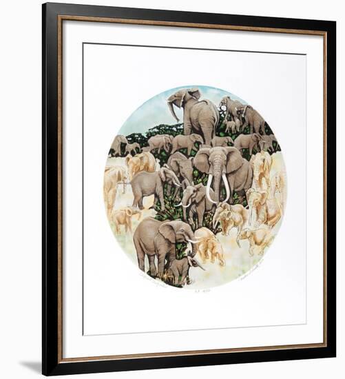 Elephant Composition-Caroline Schultz-Framed Limited Edition