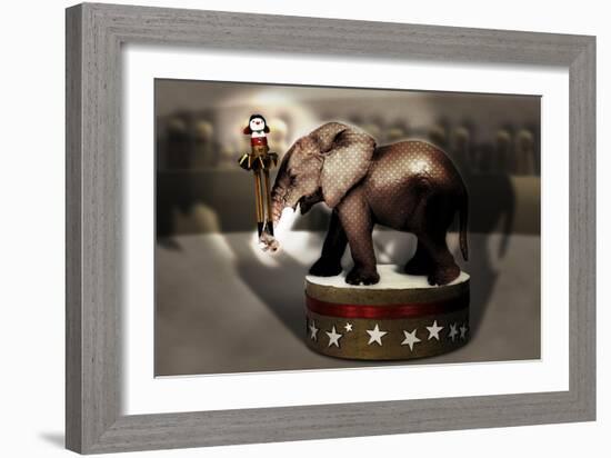 Elephant Dancer-Carrie Webster-Framed Giclee Print