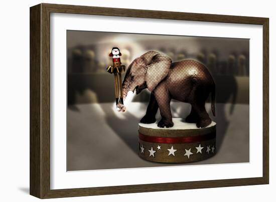 Elephant Dancer-Carrie Webster-Framed Giclee Print