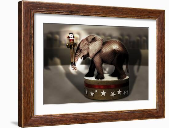 Elephant Dancer-Carrie Webster-Framed Giclee Print