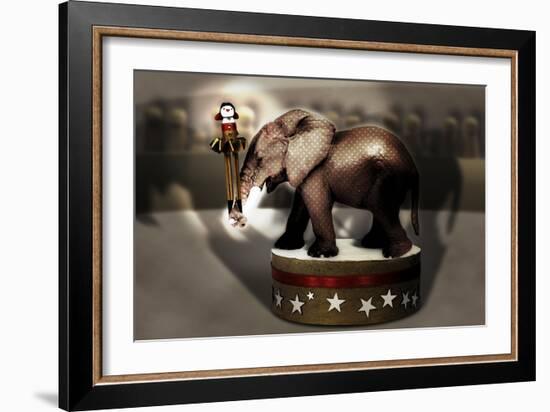 Elephant Dancer-Carrie Webster-Framed Giclee Print