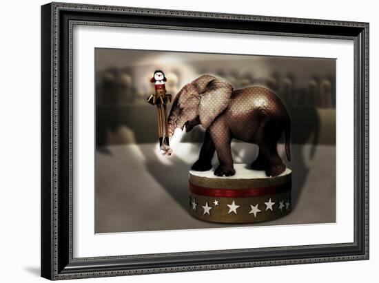 Elephant Dancer-Carrie Webster-Framed Giclee Print