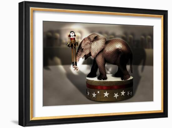 Elephant Dancer-Carrie Webster-Framed Giclee Print