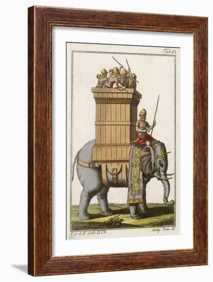 Elephant Employed in War by Indians in Ancient Times-null-Framed Art Print