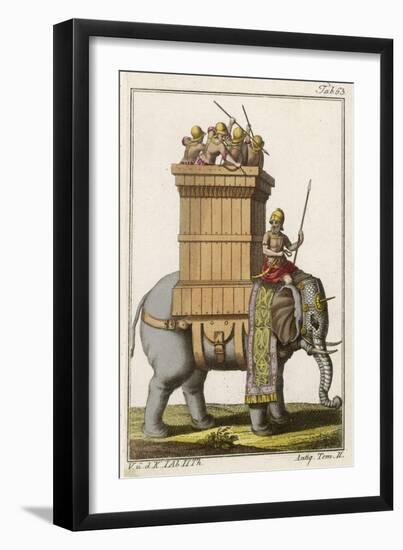 Elephant Employed in War by Indians in Ancient Times-null-Framed Art Print