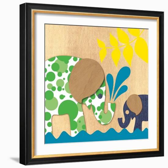 Elephant Family-Z Studio-Framed Premium Giclee Print