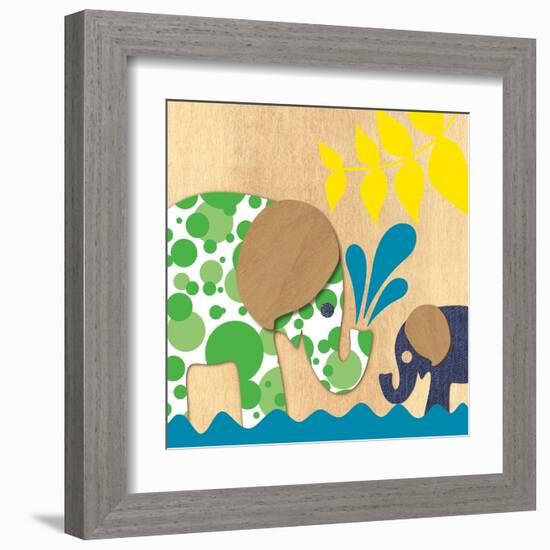 Elephant Family-Z Studio-Framed Art Print