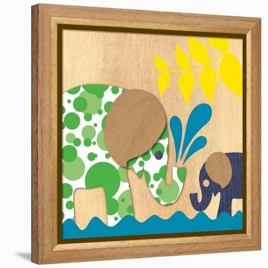 Elephant Family-Z Studio-Framed Stretched Canvas