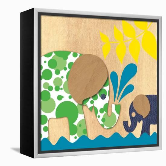 Elephant Family-Z Studio-Framed Stretched Canvas