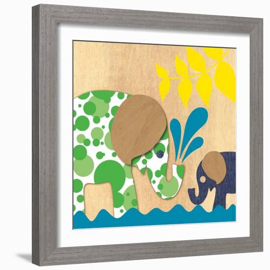 Elephant Family-Z Studio-Framed Art Print