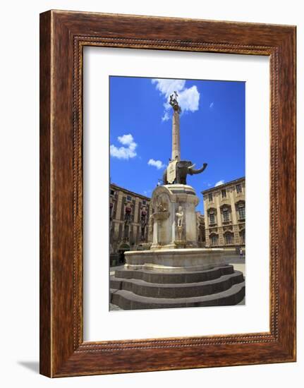 Elephant Fountain, Catania, Sicily, Italy, Europe-Neil Farrin-Framed Photographic Print