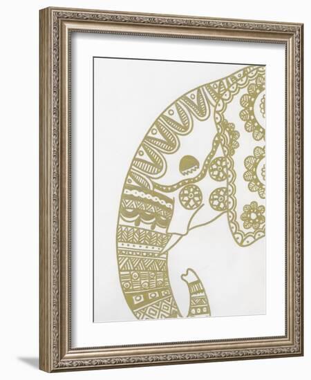 Elephant Gold 2-Pam Varacek-Framed Art Print