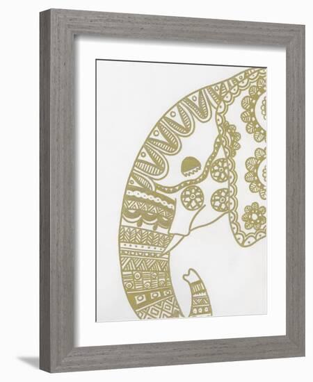 Elephant Gold 2-Pam Varacek-Framed Art Print