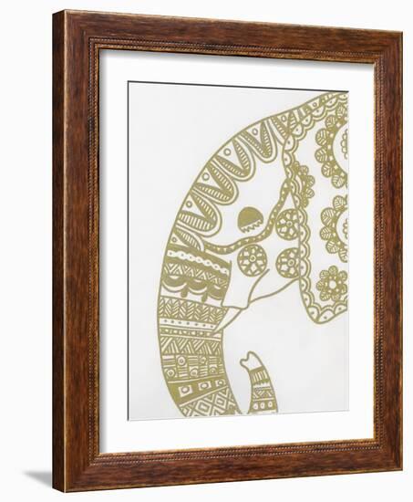 Elephant Gold 2-Pam Varacek-Framed Art Print