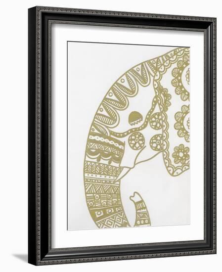 Elephant Gold 2-Pam Varacek-Framed Art Print