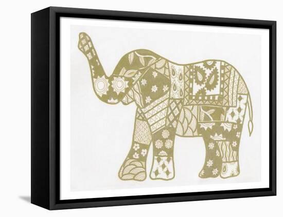 Elephant Gold-Pam Varacek-Framed Stretched Canvas