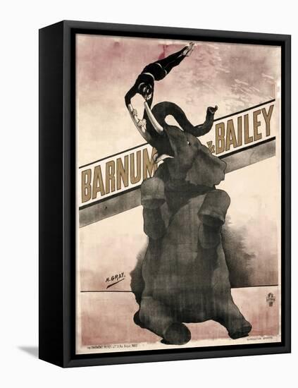 Elephant Gray Barnum and Bailey-null-Framed Premier Image Canvas