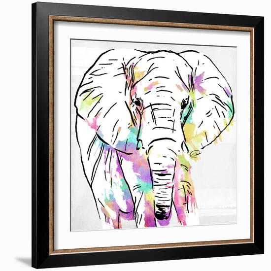 Elephant Head Colorful-OnRei-Framed Art Print