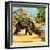 Elephant. Illustration from Elephant Bill by Liuet. Col. J. H. Williams-English School-Framed Giclee Print