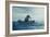 Elephant in a boat at sea.-Orlando Rosu-Framed Art Print