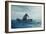 Elephant in a boat at sea.-Orlando Rosu-Framed Art Print