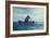 Elephant in a boat at sea.-Orlando Rosu-Framed Art Print