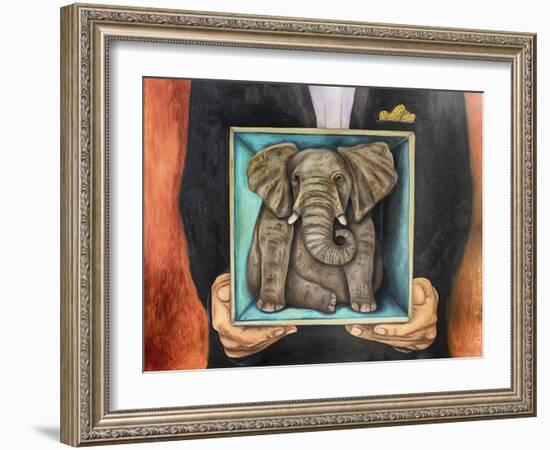 Elephant in a Box-Leah Saulnier-Framed Giclee Print