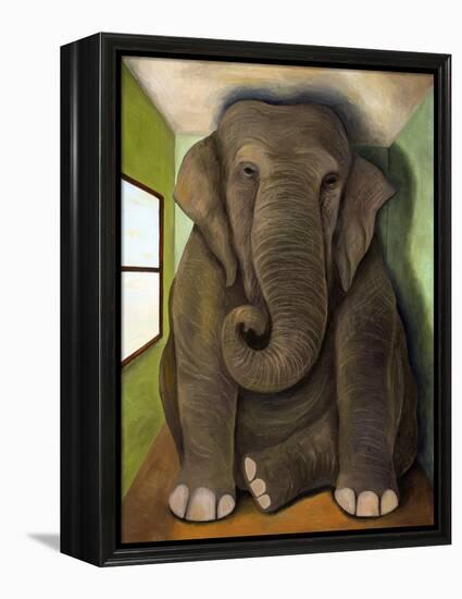 Elephant in a Room Cracks-Leah Saulnier-Framed Premier Image Canvas