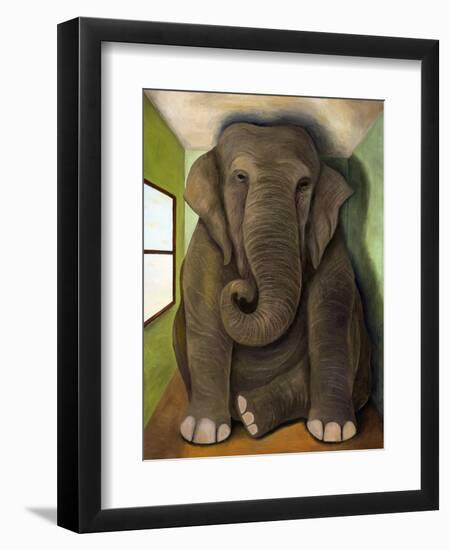 Elephant in a Room Cracks-Leah Saulnier-Framed Giclee Print