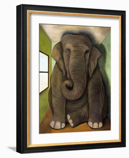 Elephant in a Room Cracks-Leah Saulnier-Framed Giclee Print