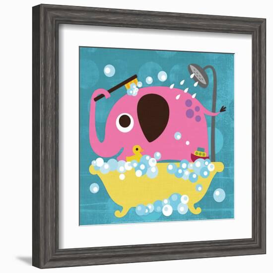 Elephant in Bathtub-Nancy Lee-Framed Art Print