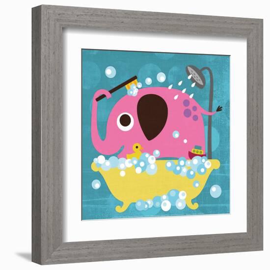 Elephant in Bathtub-Nancy Lee-Framed Art Print